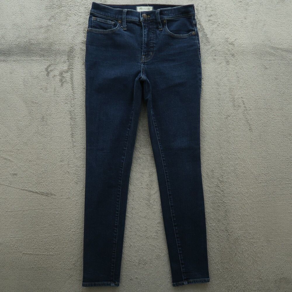 Madewell Jeans Women's Size 27 Blue 9" Mid-Rise Skinny Denim 28" Inseam Stretch